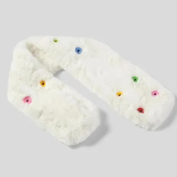 HALARA Cozy White Decorative Scarf NWT - Picture 3 of 8